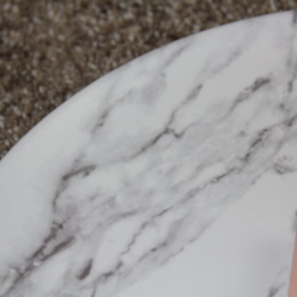 Soho Loft Melamine Dinner Plates White Gray Marble Look Set of 4 Round 11" NWT - Picture 4 of 6